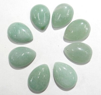#ad 13x18mm 30pcs Natural Stone Green Aventurine Water Drop CAB Cabochon Beads $15.19