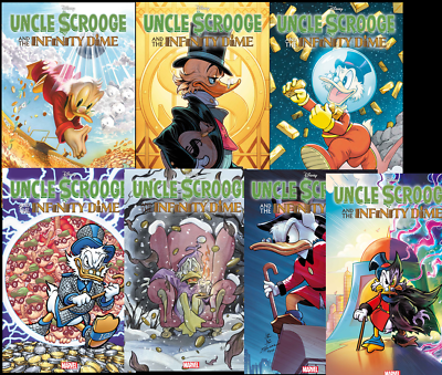 #ad UNCLE SCROOGE AND THE INFINITY DIME #1 CVR A H FOIL SET OF 9 PRESALE 6 19 $55.99