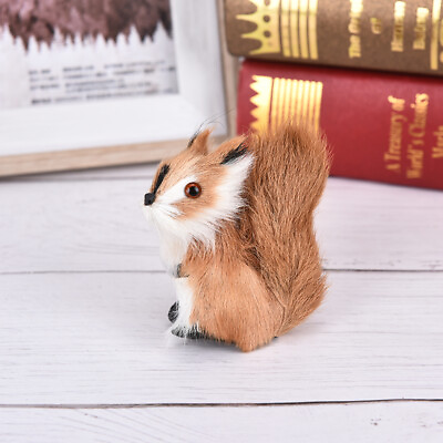 #ad Simulation Squirrel Plush Stuffed Doll Animal Toy Children Gift Home Decor P go C $3.10