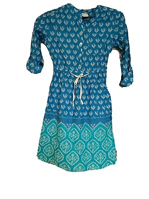 #ad Anthropologie Meadow Rue Women#x27;s Dress Size 0 Blue Floral t69 $25.00