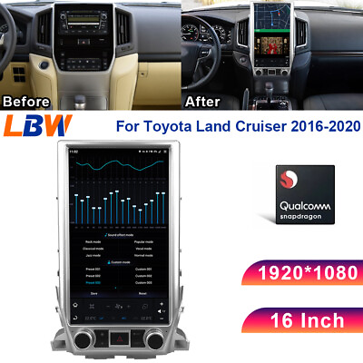 #ad 16#x27;#x27; Car GPS For Toyota Land Cruiser 2016 2020 Stereo Player Dash Carplay 4G64G $796.47
