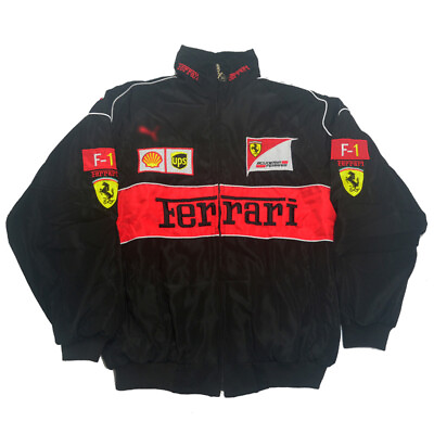 #ad #ad New 2024 FERRARI Black Embroidery EXCLUSIVE JACKET suit F1 team racing M XXL@ $49.99