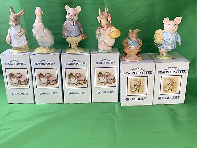#ad The World Of BEATRIX POTTER Royal Albert Figurines Original Boxes lot Of 6 $199.99