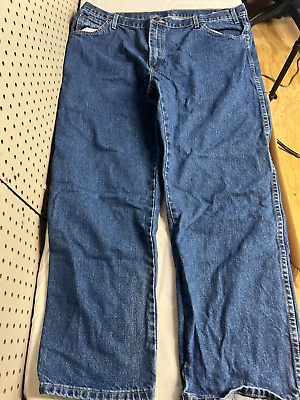 #ad Dickies Work Pants Mens Size 40x30 Jeans Relaxed Fit Blue Medium Wash $19.99
