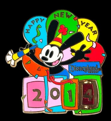 #ad DISNEY Pin OSWALD The Lucky Rabbit Happy New Year 2014 2015 LE PIN $65.00