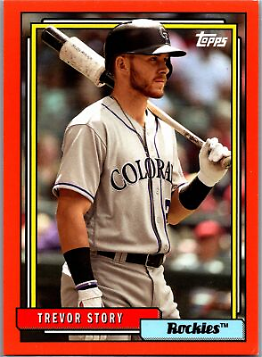 #ad 2017 Topps Archives #244 Trevor Story Red 25 Rockies Boston Red Sox $13.95