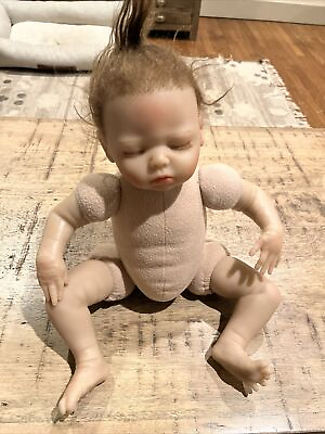 #ad Baby Reborn Silicone Boy Full Body Sleeping $88.00