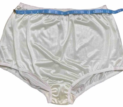 #ad 3 Pair Size 11 National panties Ivory classic Nylon Brief Style Panties $13.85