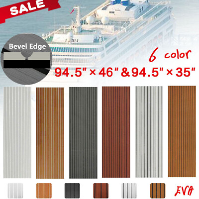 #ad EVA Foam Boat Decking Sheet Mat Faux Teak Deluxe Marine Yacht Flooring $47.98