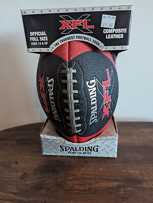 #ad XFL 2000 Football Original By SPALDING Official Game Ball IN BOX $69.99