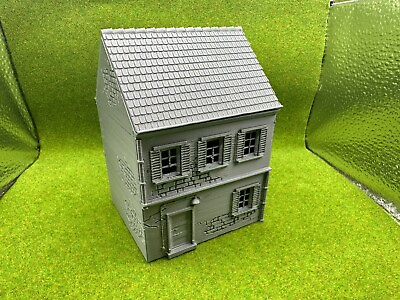 #ad HO scale Building French Townhouse #2 1:87 scale 3D print $24.99