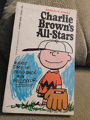 #ad CHARLIE BROWN ALL STARS PEANUTS COLOR FIRST PRINTING 1967 Paperback $12.74