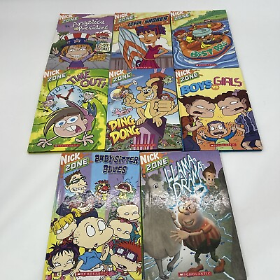 #ad #ad Lot of 8 Nickelodeon Nick Zone Books Rugrats Jimmy Neutron SpongeBob NEW $17.99