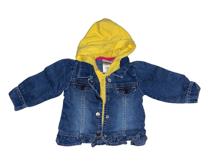 #ad girls Arizona Jeans Co layered jean jacket size 3 6 m $15.00
