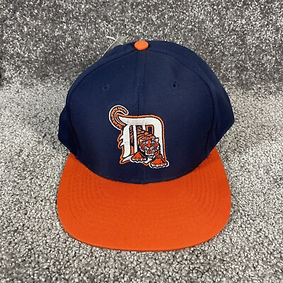 #ad Vintage Detroit Tigers Snapback Hat MLB Logo 7 90s Cap NWT Deadstock NOS $34.95