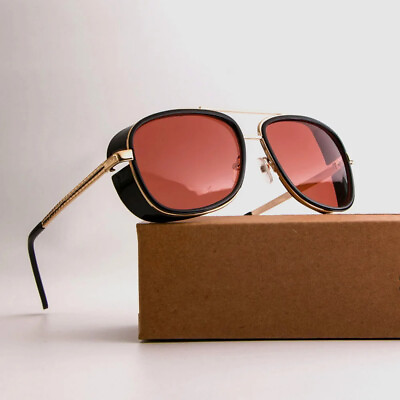 #ad Fashion Men Retro Sunglasses Iron Man Tony Stark Vintage Eyeglasses Male Eyewear $11.43