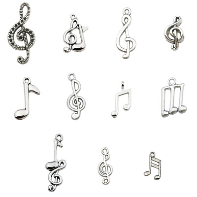 #ad wholesale new 100pcs Alloy note earrings bracelets pendants jewelry accessories $15.99