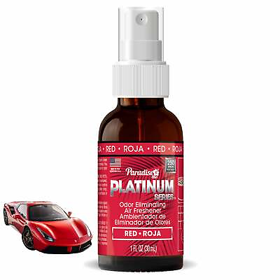 #ad 1 Paradise Platinum Air Freshener Spray Odor Eliminator Car Fragrance Scent Red $7.63