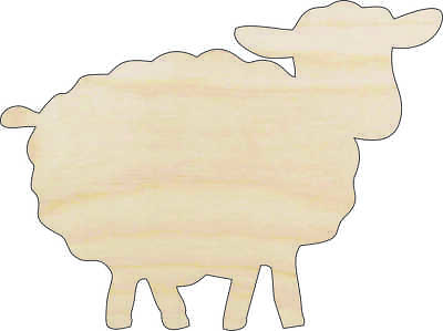 #ad Sheep Laser Cut Out Unfinished Wood Craft Shape SHP23 $39.64