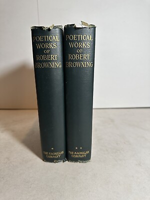 #ad Poetical Works of Robert Browning 1902 Complete Set illustrated frontispiece $49.99