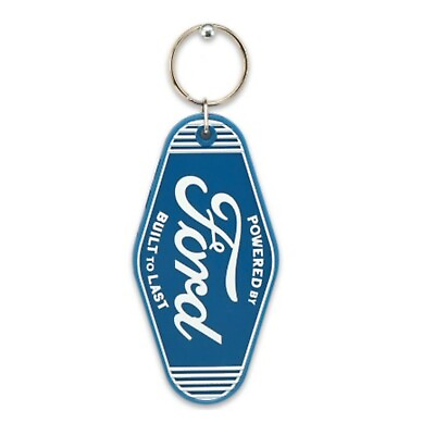 #ad Vintage Ford Keychain Car amp; Truck Authentic Retro Blue Tag $5.99