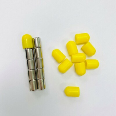 #ad 10X Neo Push Pin Magnets with Reusable YELLOW Caps Fridge Whiteboard Hold Memo AU $27.49