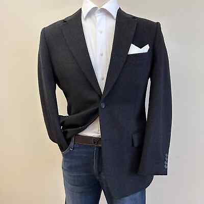 #ad CLUB ROOM Mens Blazer Sport Coat Jacket 42R Gray Wool Silk Cashmere Suits Suit $99.00