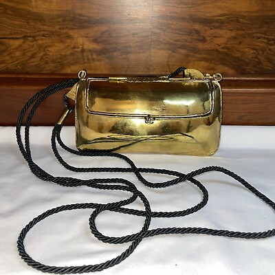#ad Vintage Exart Mixed Metal Art Deco Hand Crafted Flip Top Purse Handbag Mexico 31 $45.00