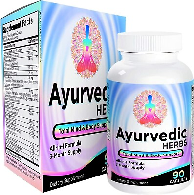 #ad Ayurvedic Herbs All in 1 Supplement 3 Month Supply Ayurveda Mind Body amp; ... $69.95