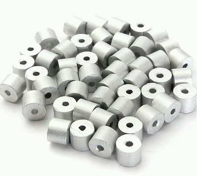 #ad Aluminum Swage Stops for 3 16quot; Wire Rope Cable: 50 and 100 pcs $9.90
