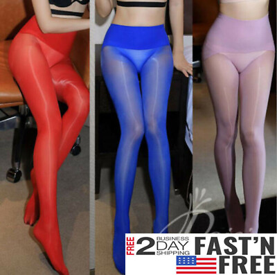 #ad HIGH Glossy Sheer Shiny Nylon Stockings Cosplay Dance Tights Pantyhose Hosiery $8.99