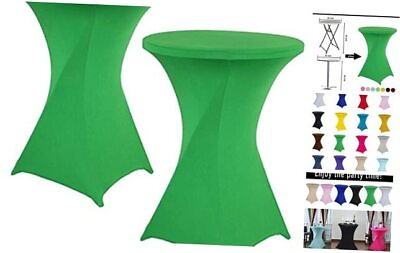 #ad 2 Pack 32x43 Inch Cocktail Spandex Round 2 PC 32quot; Diameter x 43quot; Height Green $42.88