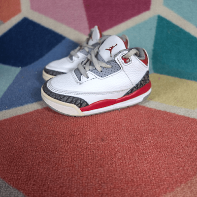 #ad Air Jordan 3 Retro TD Fire Red’ Toddler Size 7 C $47.00