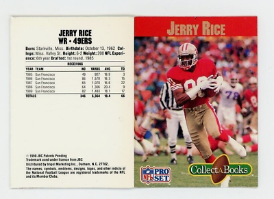 #ad Set 1990 Pro Rice Jerry 49ers Collect A Books San Francisco Nfl Hof Vg Ex $4.75