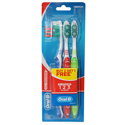 #ad Oral B Oralb All Rounder Toothbrush 3 Pack Medium Bristles $5.95