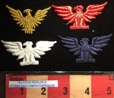 #ad 4 Eagle Patch Lot RED GOLD BLUE WHITE American Bald Eagle Bird Emblem USA 00Z3 $4.99