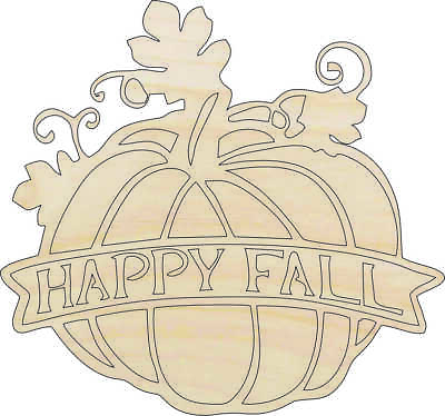 #ad Happy Fall Pumpkin Laser Cut Wood Shape FAL185 $43.70