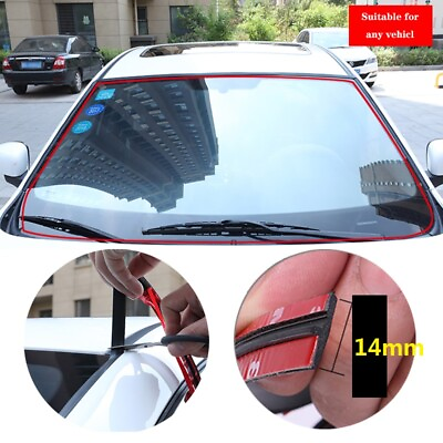 #ad 2M Car Soundproof Sealing Strip Car Sunroof Windproof Glass T shaped Seal C $6.94