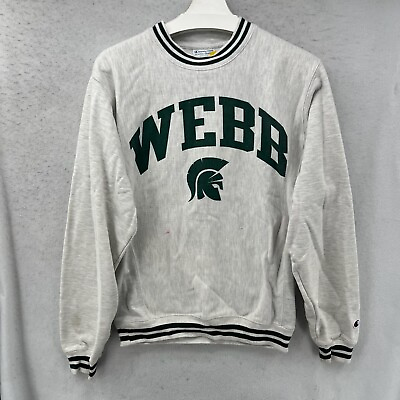 #ad Vintage Reverse Weave Sweater Mens Small Champion Webb Spartans Knoxville $14.92