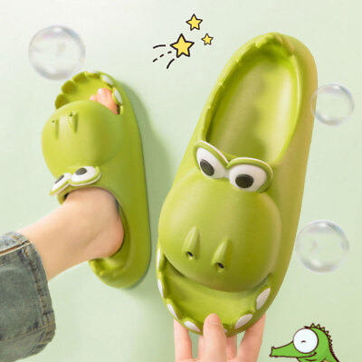 #ad Kids Dinosaur Slippers summer Cartoon Parent Child Outdoor Home EVA Sandals $15.99