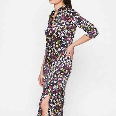 #ad Equipment Floral Silk Button Sleeve Maxi Dress $299.00
