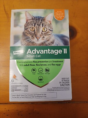 #ad Advantage II for Small Cats 5 9 Lbs 6 Pack FLEA TREATMENT CONTROL $62.99