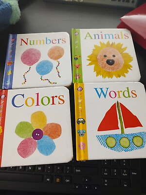 #ad Alphaprints Library: 4 Board Book animalsnumberswodscolors Ages: 0 $6.00