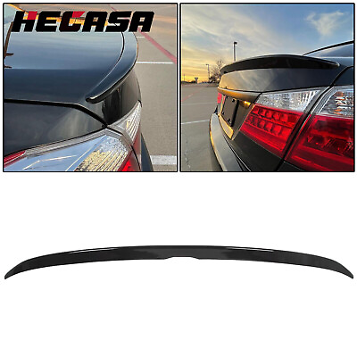 #ad #ad HECASA For 2013 2017 Honda Accord 4DR Sedan Glossy Black Trunk Spoiler Lid Wing $39.00