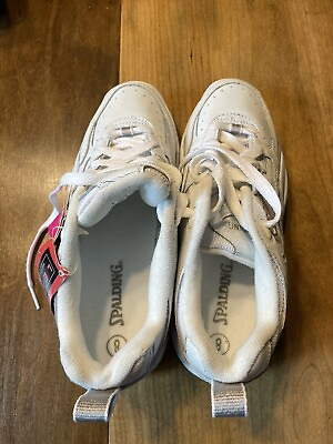 #ad Vintage Spalding Women#x27;s Sneakers Size 8 White Lace Up $29.99