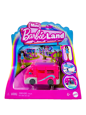 #ad Barbie Mini BarbieLand 1.5quot; Doll amp; Color Changing Dream Camper Vehicle Playset $14.80