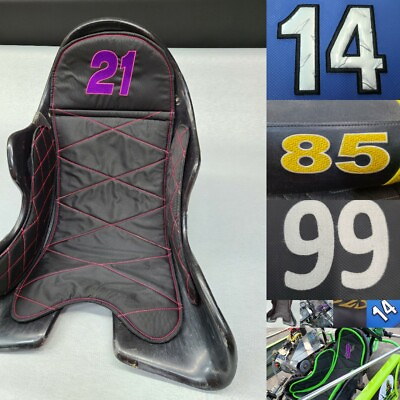 #ad RACE KART SEAT PADS JR SIZE SMALL WITH YOUR RACE NUMBER KARTING $72.50