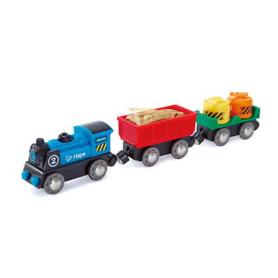 #ad Rolling Stock Wooden Train Set Battery Operated $20.16