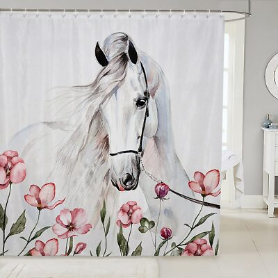 #ad Horse Kids Shower CurtainsMagnolias Flowers Romantic Bathroom CurtainsGirls... $34.32