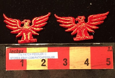 #ad RED Eagle Patch Lot Of 2 American Bald Eagle Bird Emblem Of USA. 2 1 4quot; 00Z3 $3.99